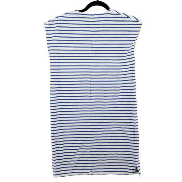 J.CREW Striped Mini Dress Blue White V Neck Cap Sleeve Nautical Pullover Sz XXS - Picture 2 of 10